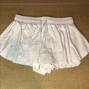 Liberty White Skort-Style Shorts with Elastic Waistband